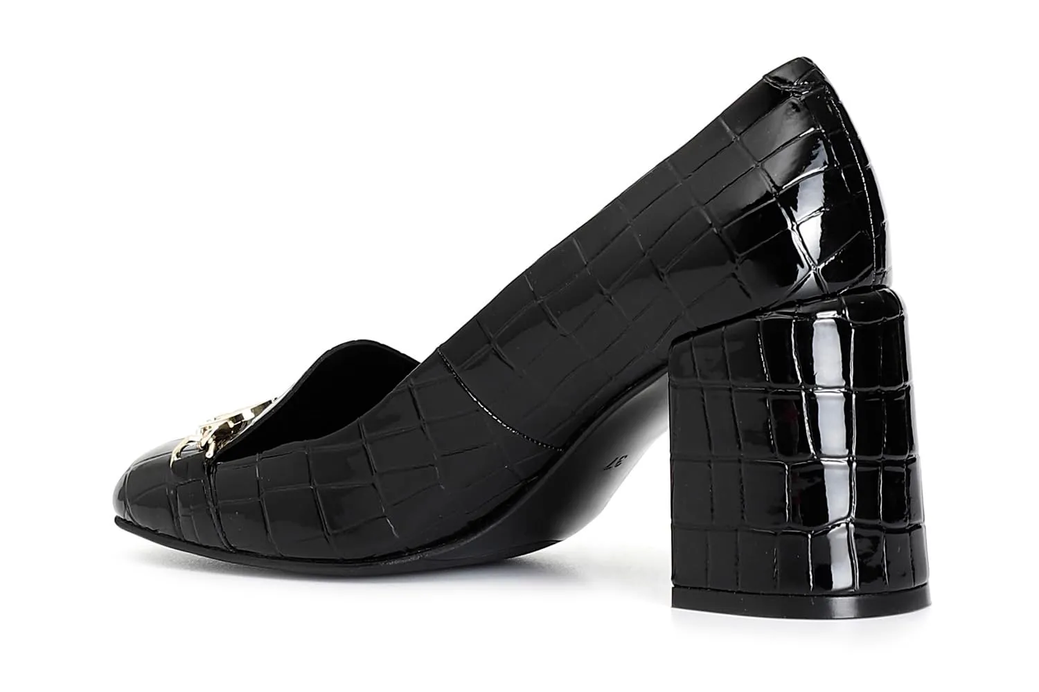 CafèNoir Décolleté Donna Stampa Cocco Nero Tacco 80 mm