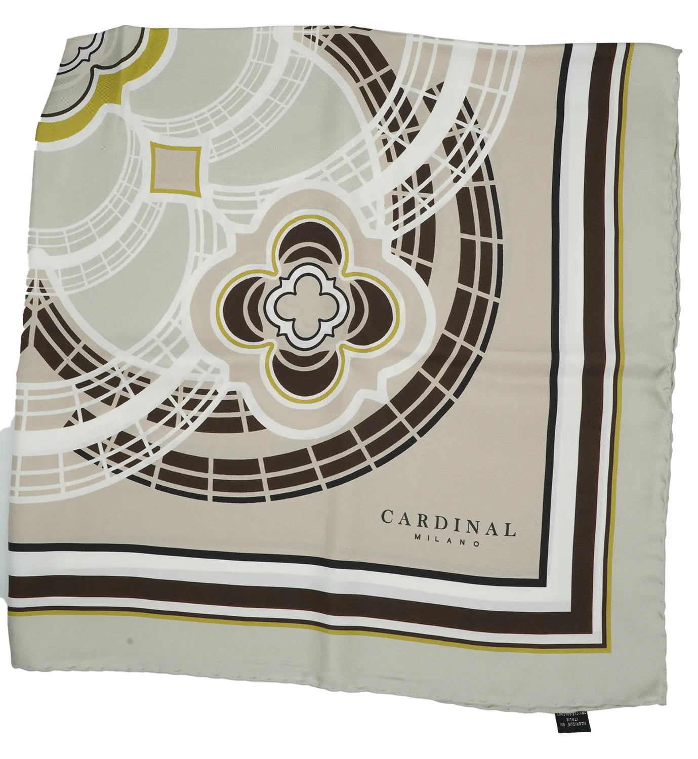Cardinal Milano The Flowers foulard seta beige