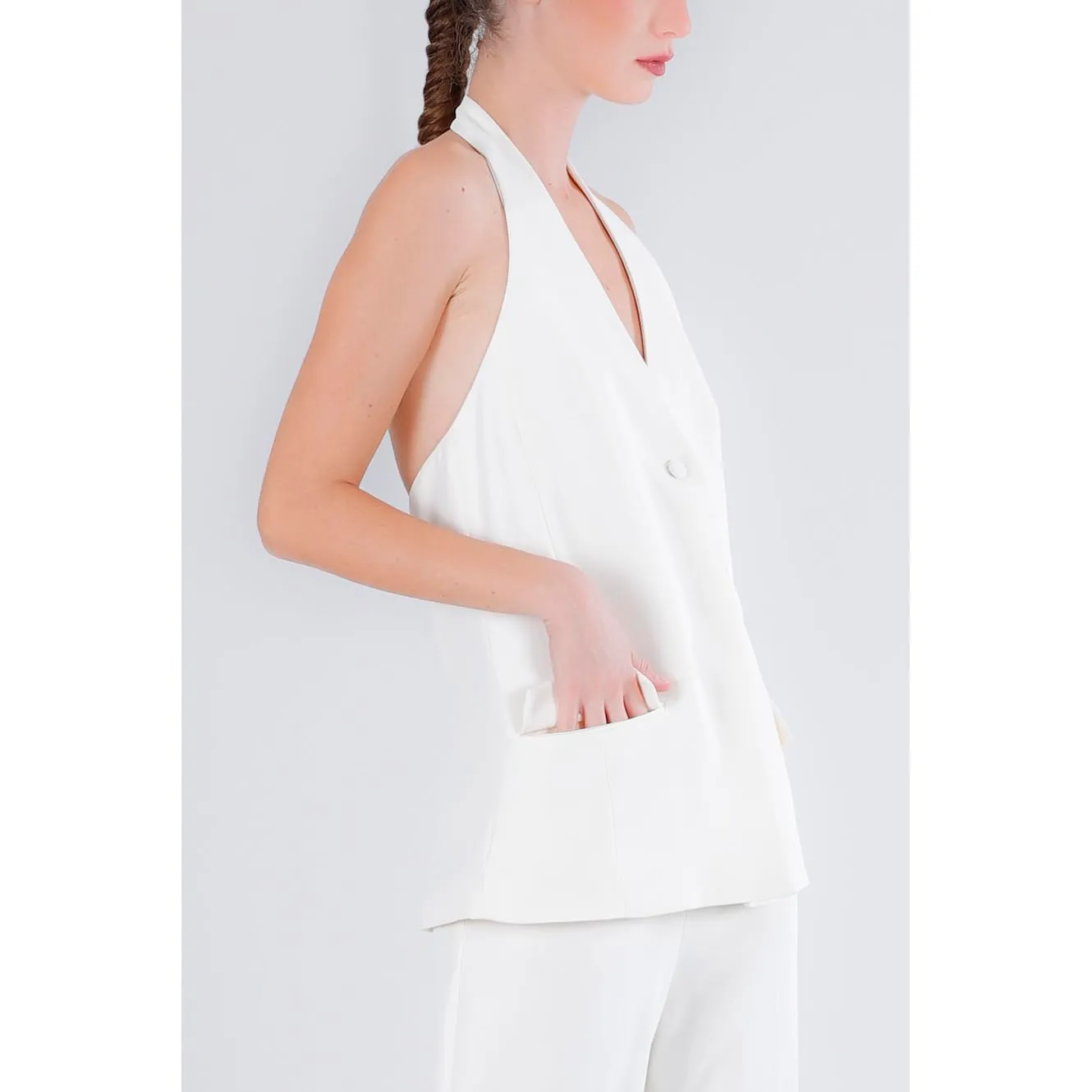 CafèNoir Gilet Scollo Americana Burro elegante