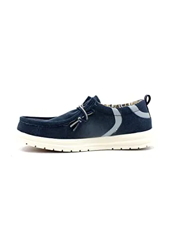 CafèNoir Scarpe Barca Uomo Blu Tessuto 40 EU