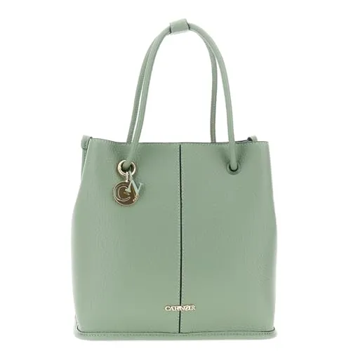 CafèNoir Tote Effetto Pelle Salvia Borsa Secchiello