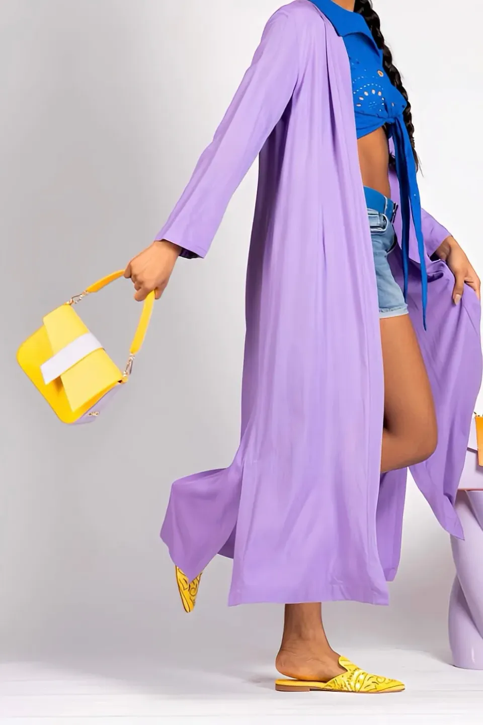 Figus Amalfi kimono viscosa lilla fluido