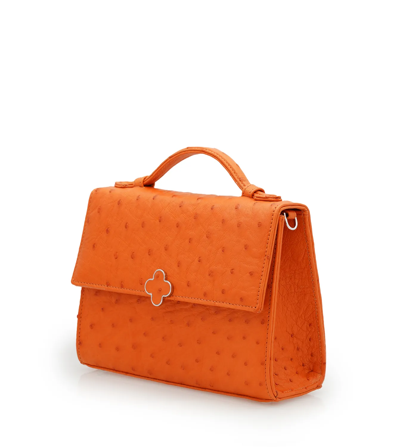Cardinal Milano Miss Cardinal borsa spalla struzzo arancio