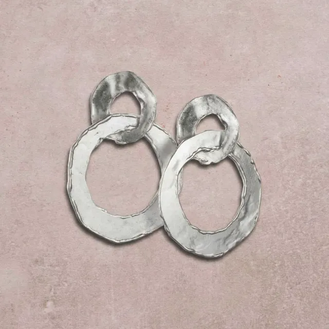 Figus Intreccio Silver orecchini doppi cerchi argento