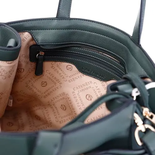 CafèNoir Tote Donna Verde Effetto Bottalato Tracolla