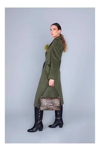 CafèNoir Spalla Pattina Leopardo Borsa a Spalla Animalier