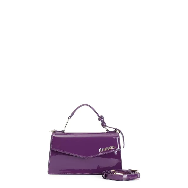 CafèNoir minibag donna vernice viola tracolla strass