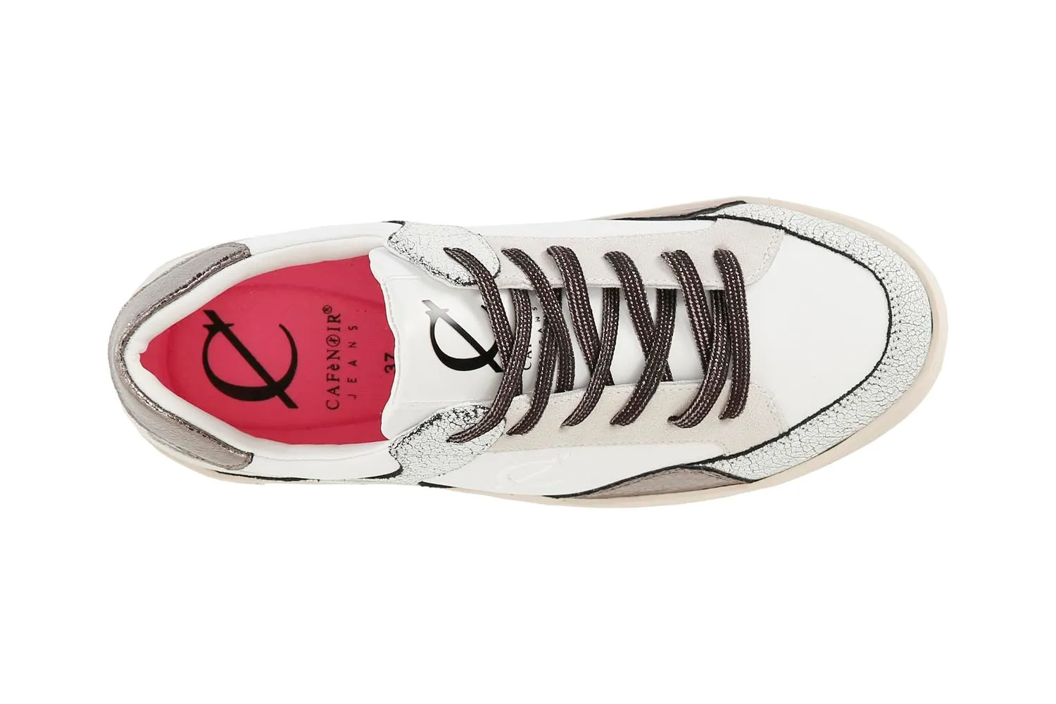 CafèNoir Sneakers Donna Bianco Beige 35 EU Lacci