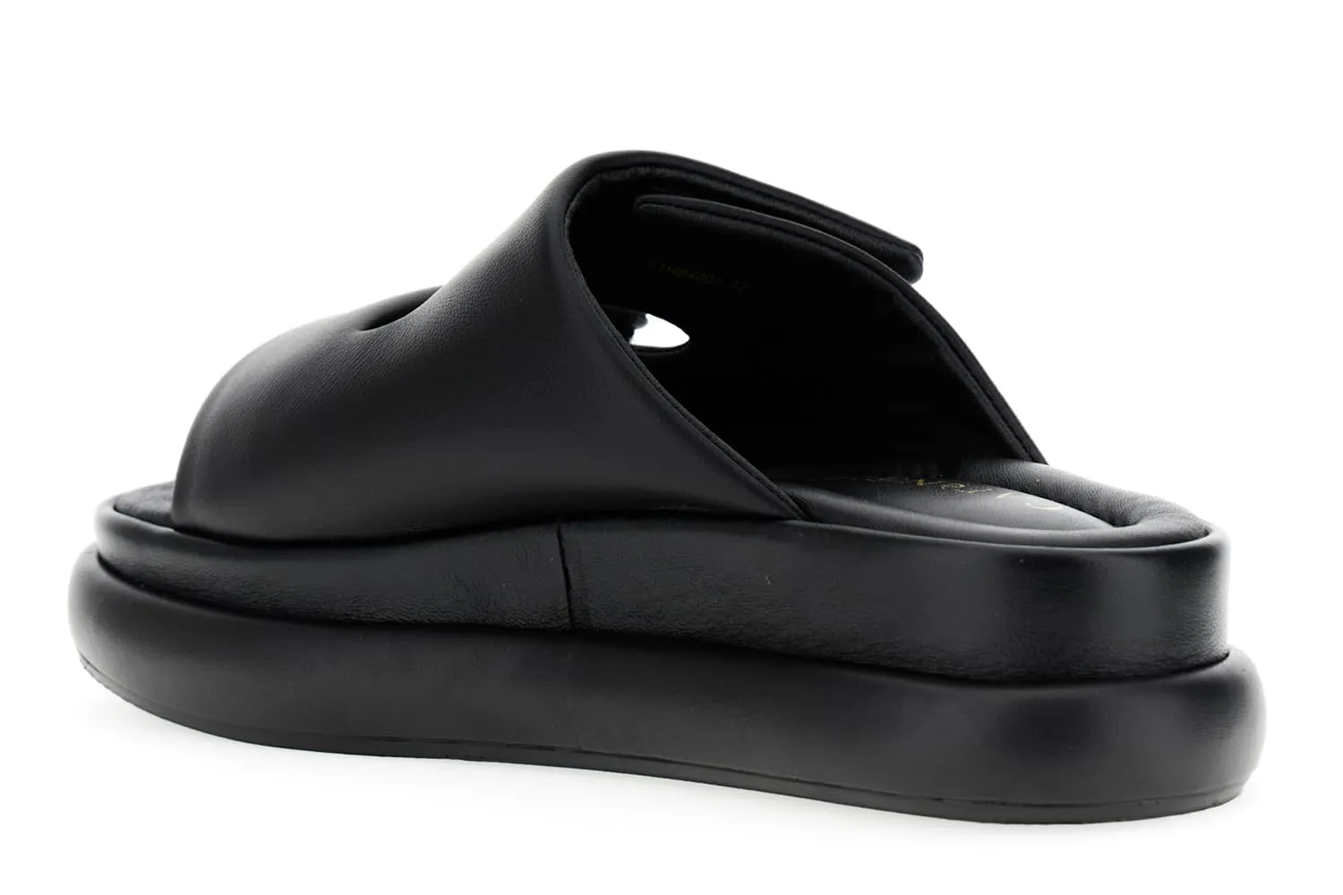 CafèNoir Ciabatta pelle strappi bottoni nero 39
