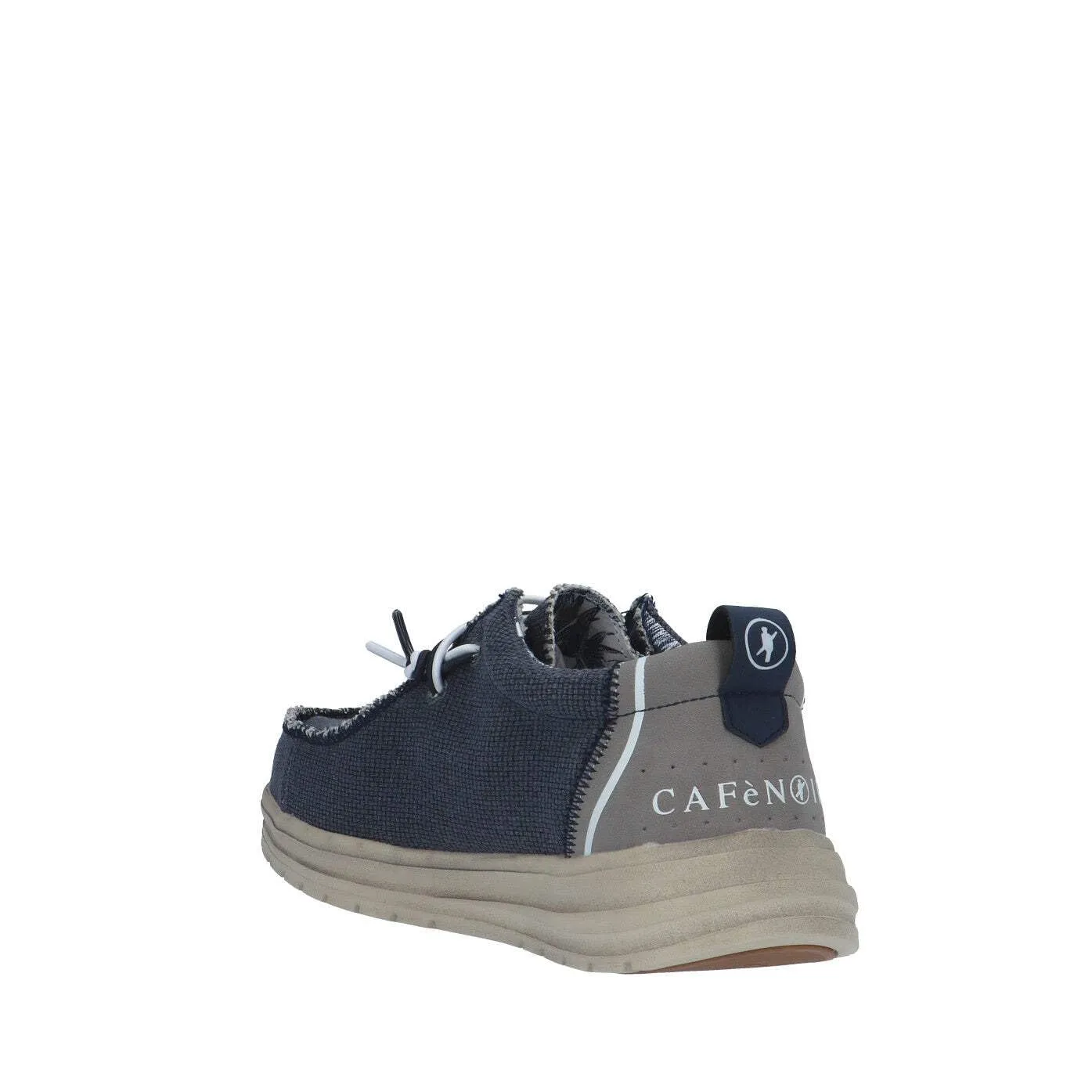 CafèNoir Barca Uomo Canvas Crema con Suola Gomma