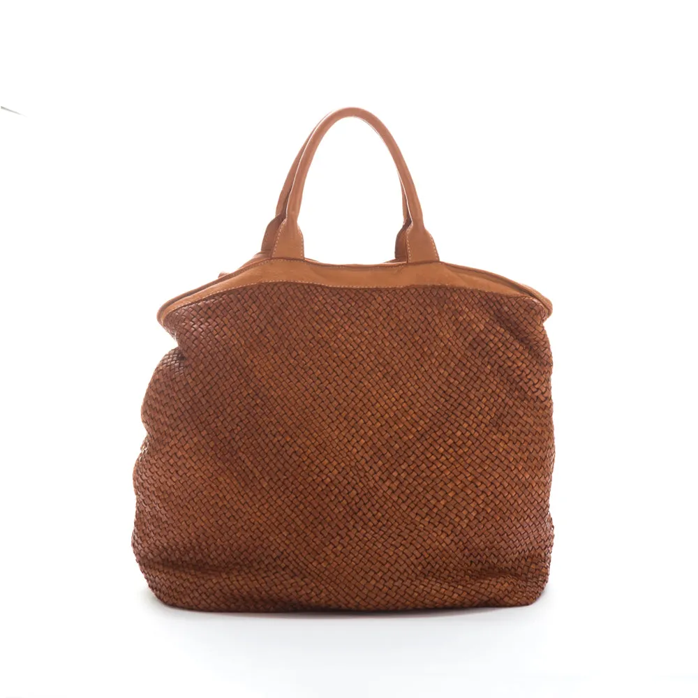 La Via Firenze Butter Collection V031 borsa mano cuoio intrecciata