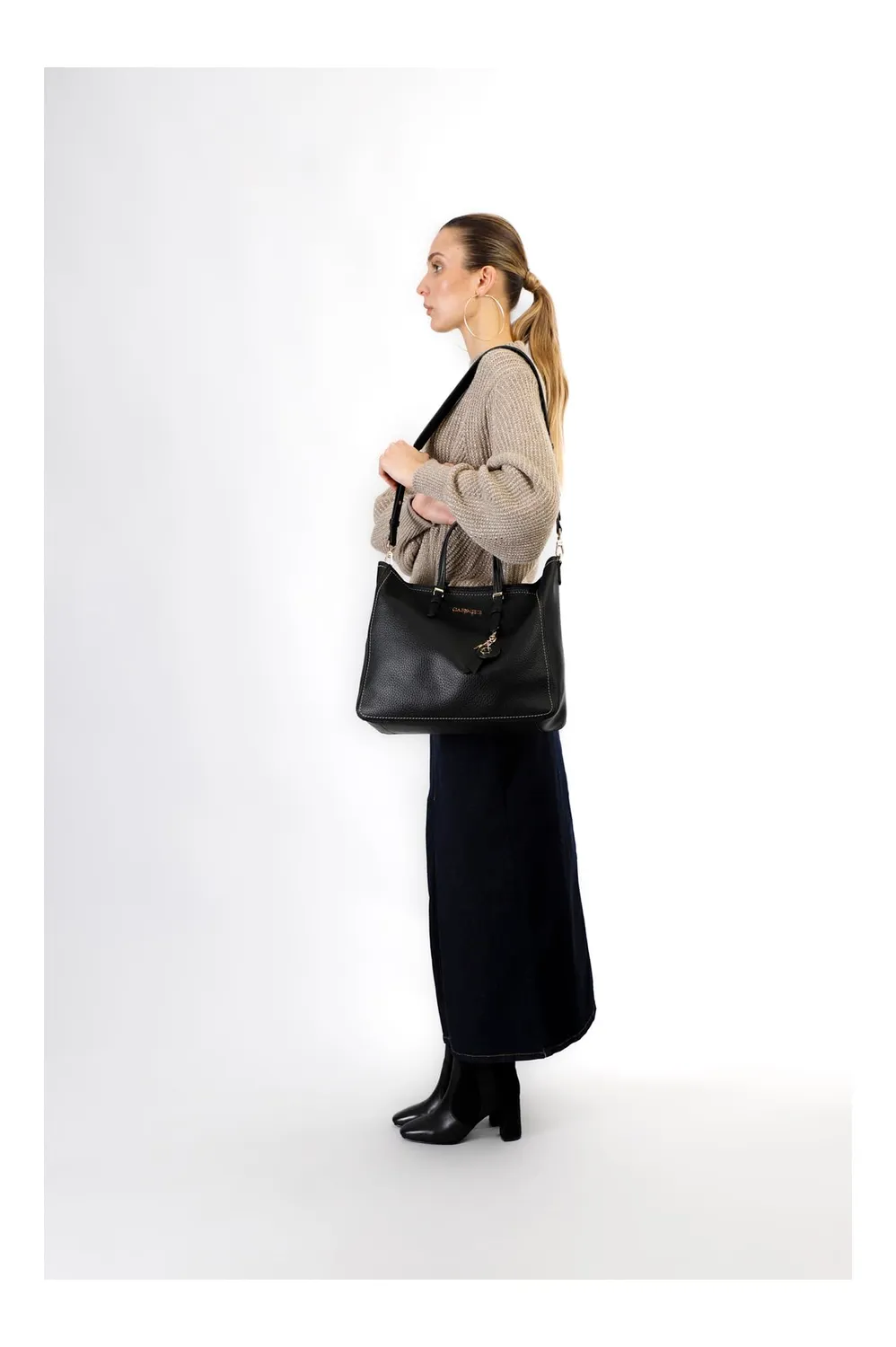 CafèNoir Shopping Sfoderata Charms Nero Tracolla