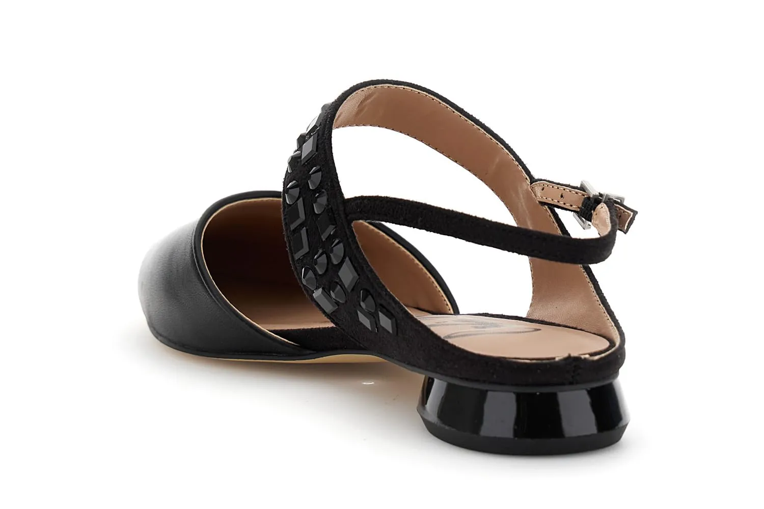 CafèNoir Slingback Nappa slingback nero 36 strass