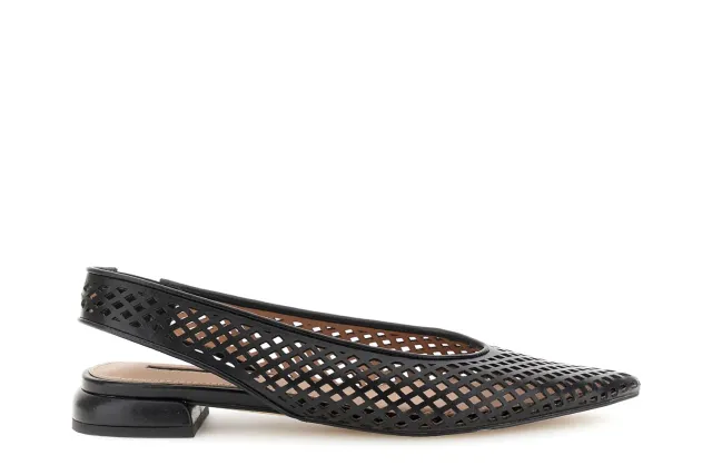 CafèNoir Slingback ballerine traforate punta soletto pelle