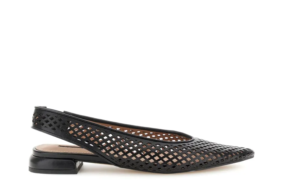 CafèNoir Slingback ballerine traforate punta soletto pelle