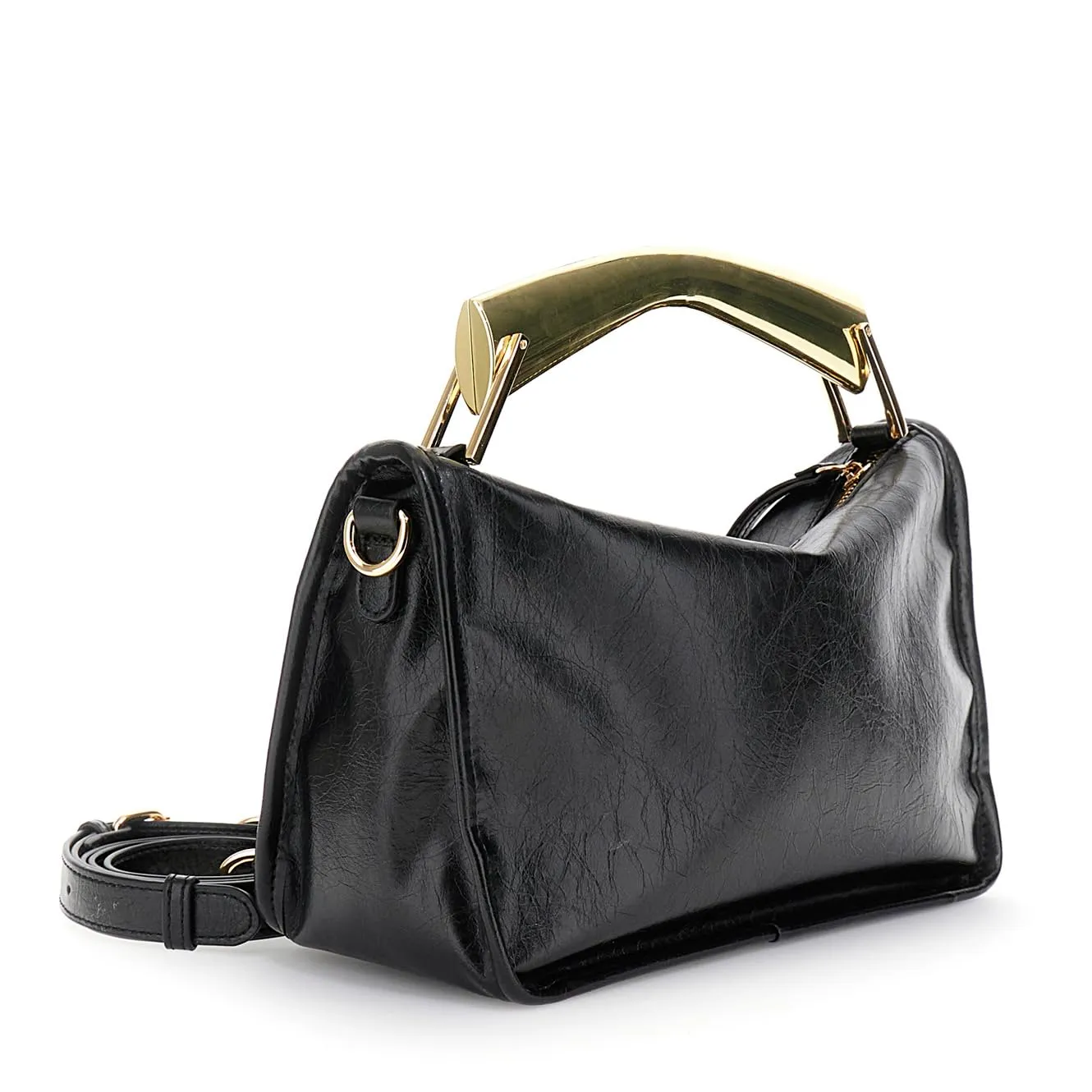 CafèNoir Naplak Mini Bag Pochette Nera Metallo