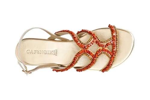 CafèNoir Sandali Strass Multi Corallo 39 EU tacco basso