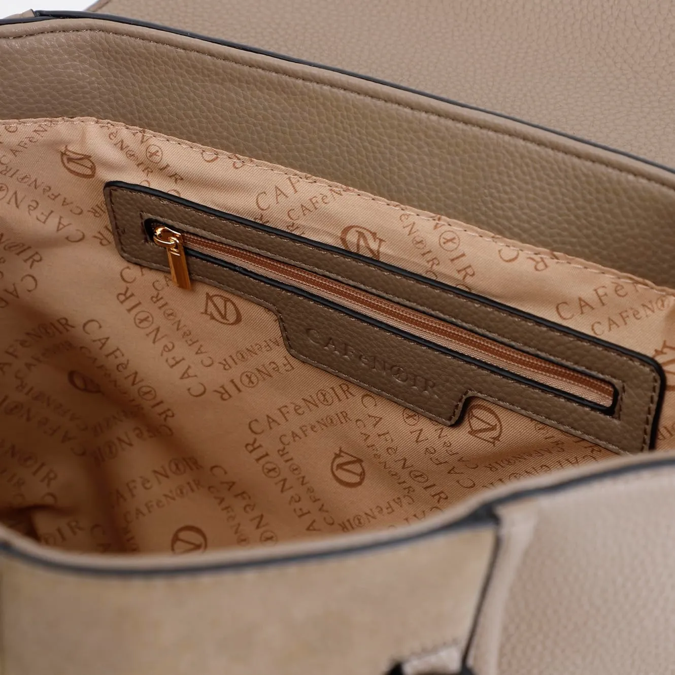 CafèNoir Borsa a Mano con Pattina Suede Donna Nera
