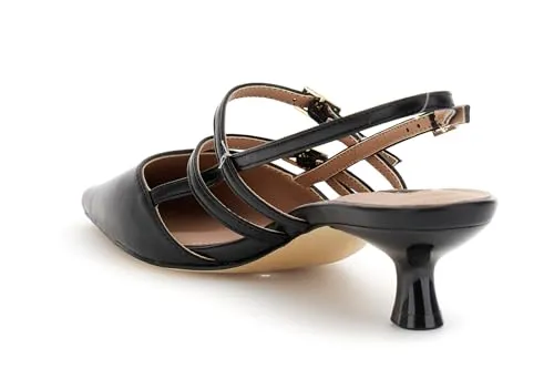 CafèNoir Décolleté Slingback Pelle Nere Tacco 5 cm