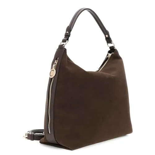 CafèNoir Sacca Donna Effetto Suede T.Moro Zip