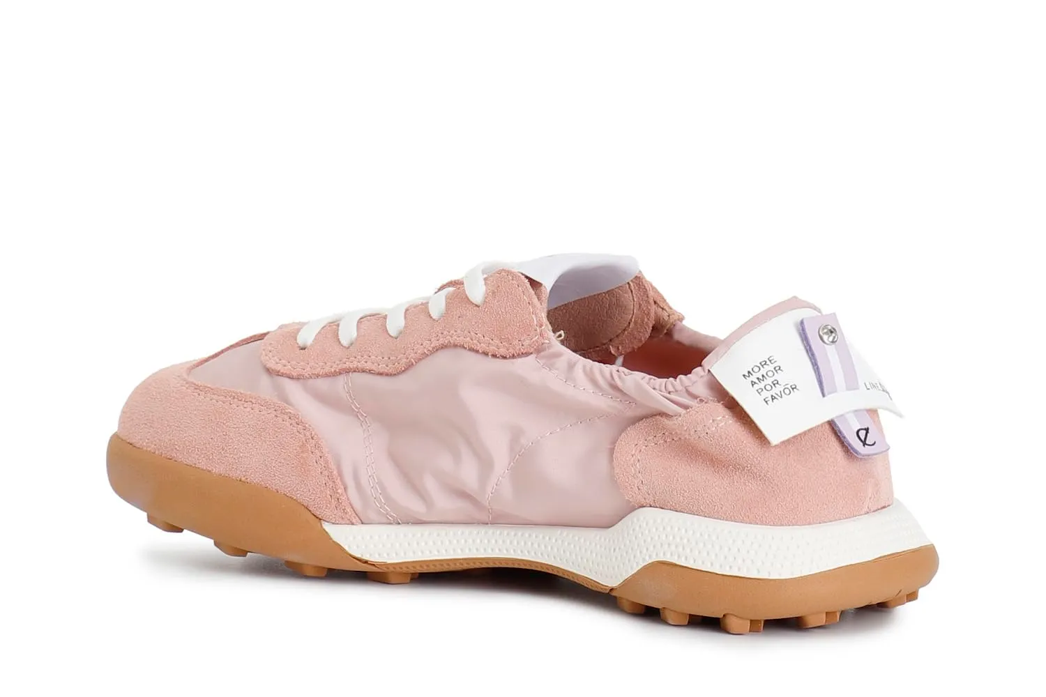 CafèNoir Sneakers Donna Nylon Rosa Strass Morbide