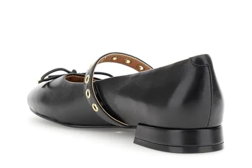 CafèNoir Ballerine Nere Cinturino Occhielli Tacco 1,9 cm
