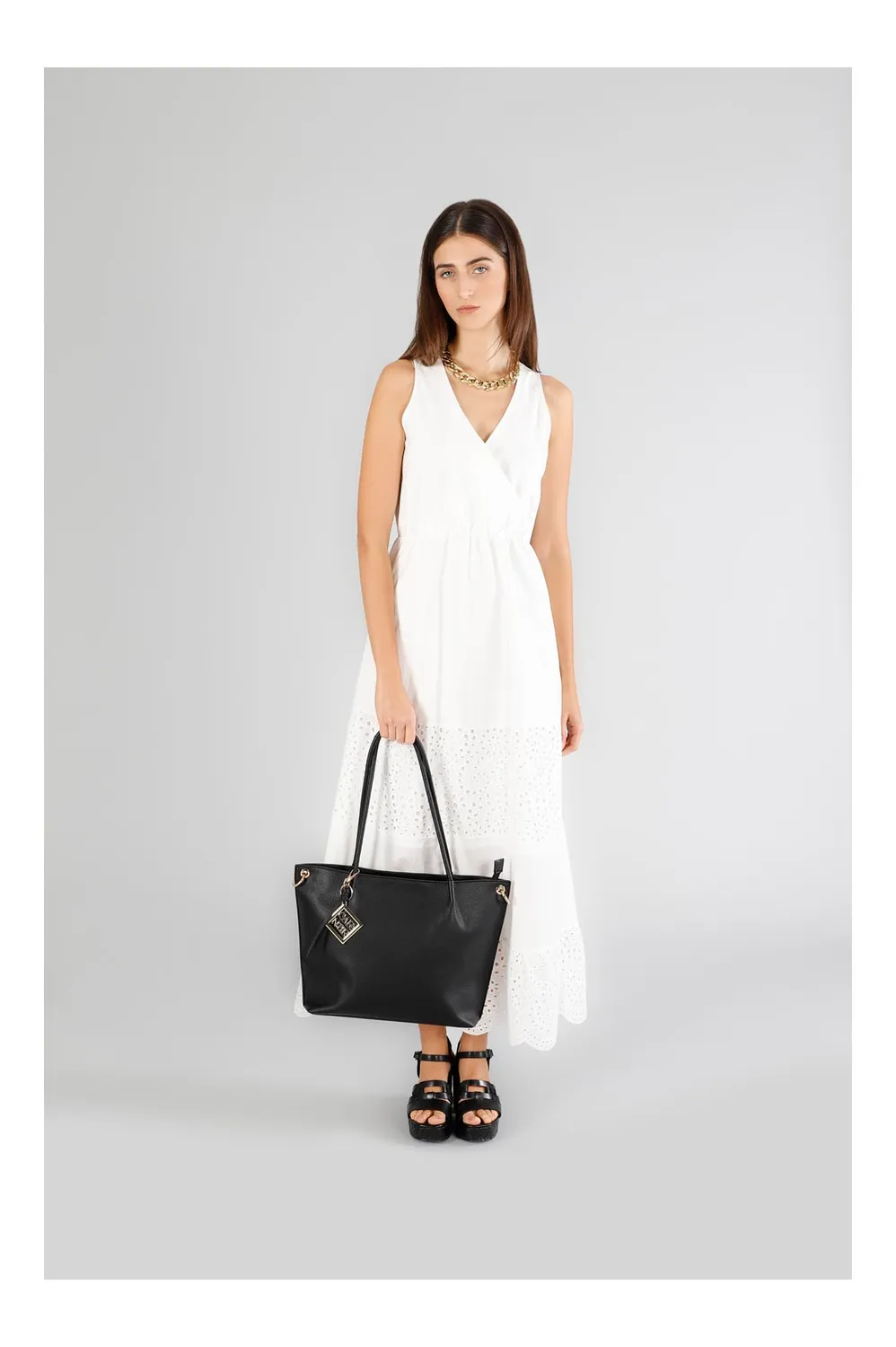 CafèNoir Shopping Bag Grana Tracolla Nastro