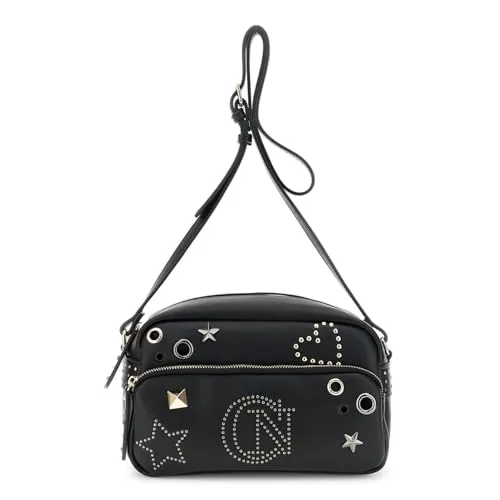 CafèNoir Camera Bag Donna Borchie Nero