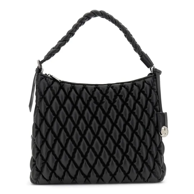 CafèNoir Sacca Donna Nappa Nera Intrecciata