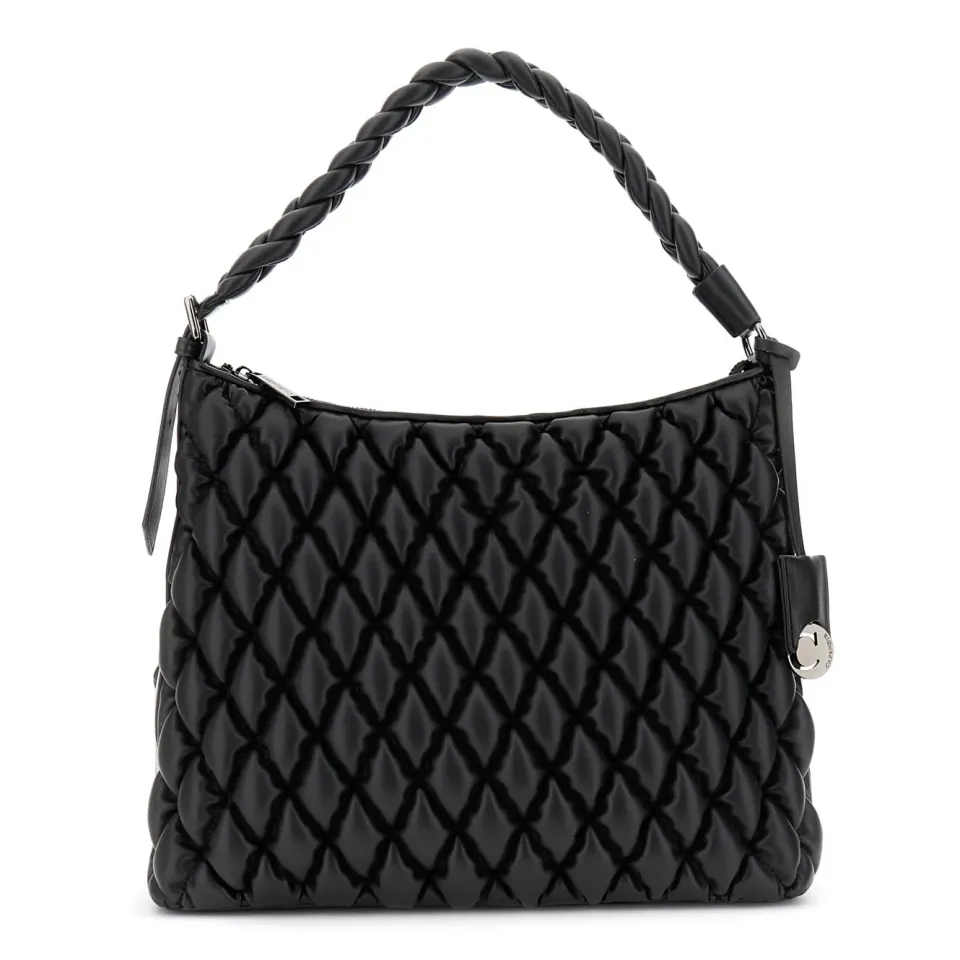 CafèNoir Sacca Donna Nappa Nera Intrecciata