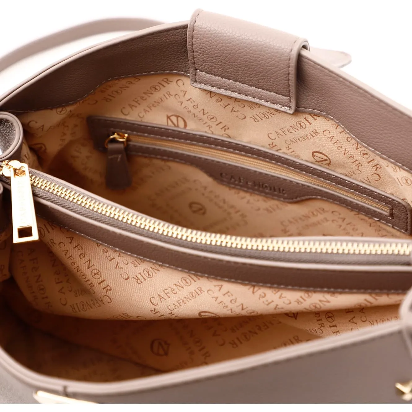 CafèNoir Sacca Borchie Sfaccettate sacca donna beige