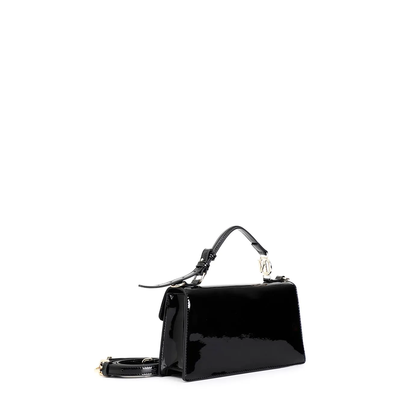 CafèNoir minibag donna vernice nera tracolla strass