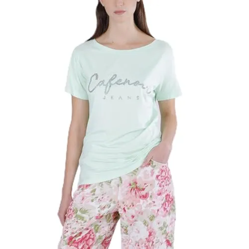 CafèNoir T-Shirt Girocollo Logo Maglia Menta S