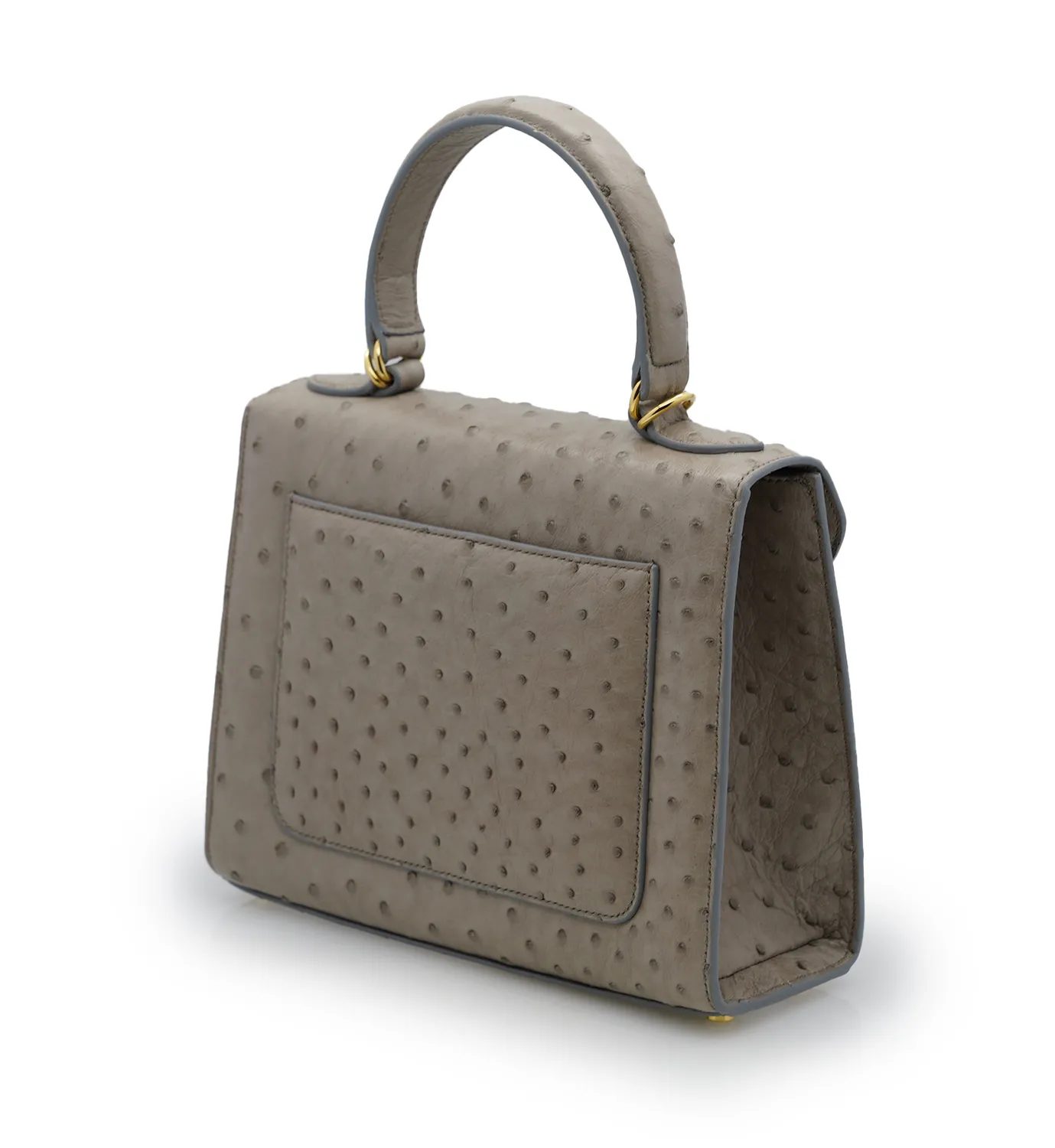 Cardinal Milano First Lady Taupe borsa struzzo taupe