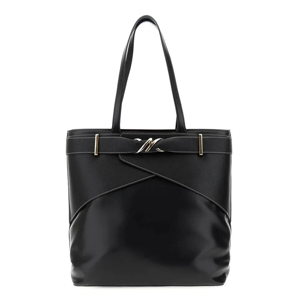 CafèNoir Shopping Bag Nera Passante Metallo Donna