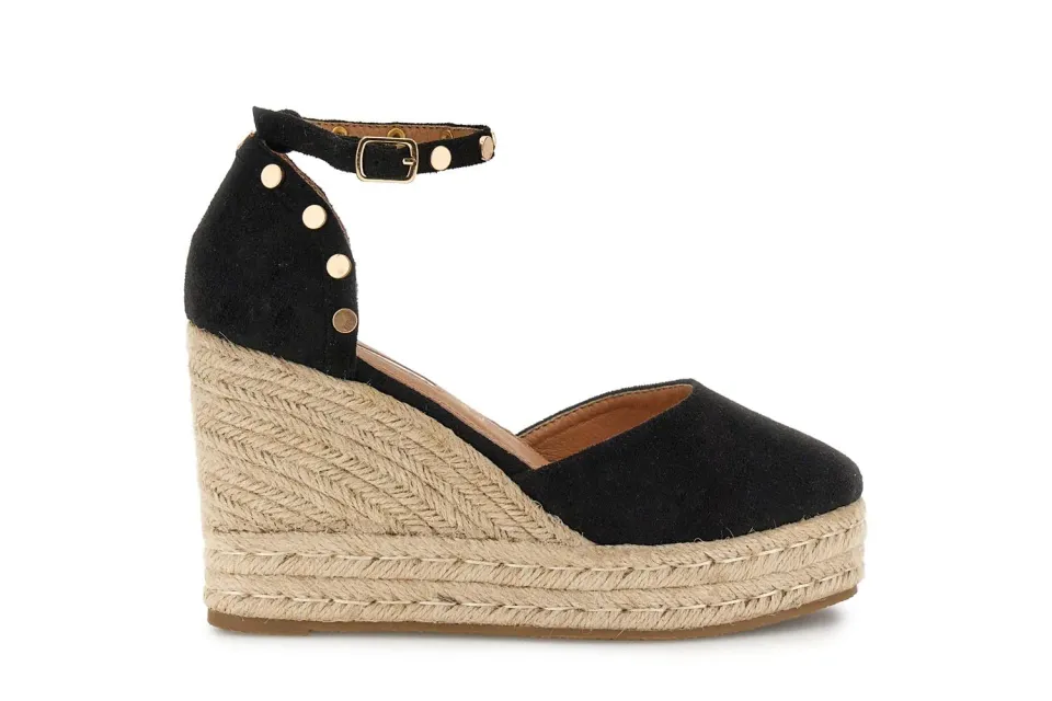 CafèNoir Décolleté Microfibra Donna Nero Borchie