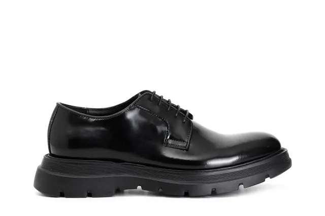 CafèNoir C1RC1001 N001 derby uomo pelle nero platform