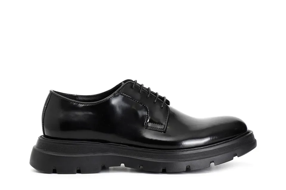 CafèNoir C1RC1001 N001 derby uomo pelle nero platform