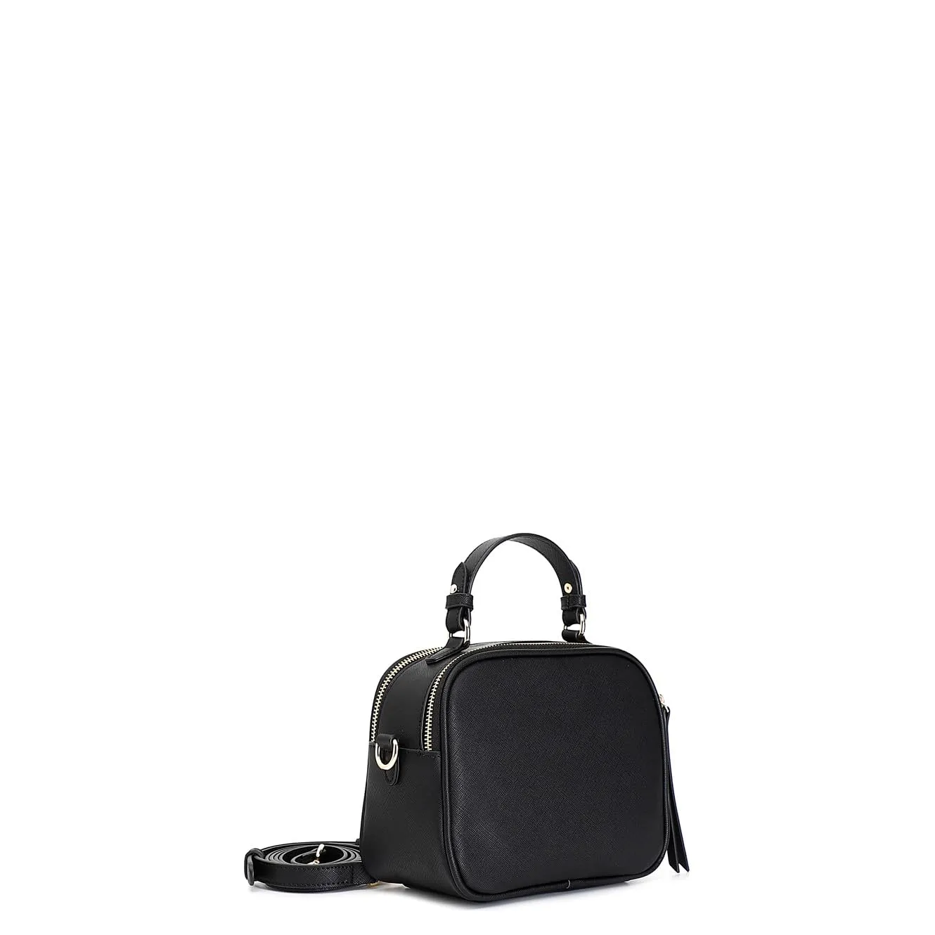 CafèNoir Camera Bag Donna Nera Saffiano Doppia Zip