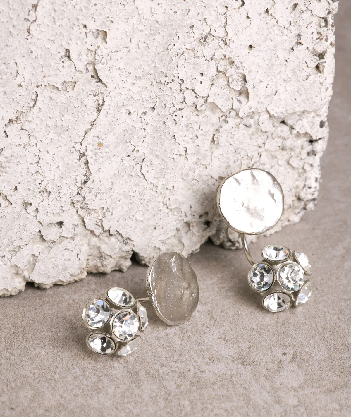 Figus Orecchini Miami Cristal flower silver argento