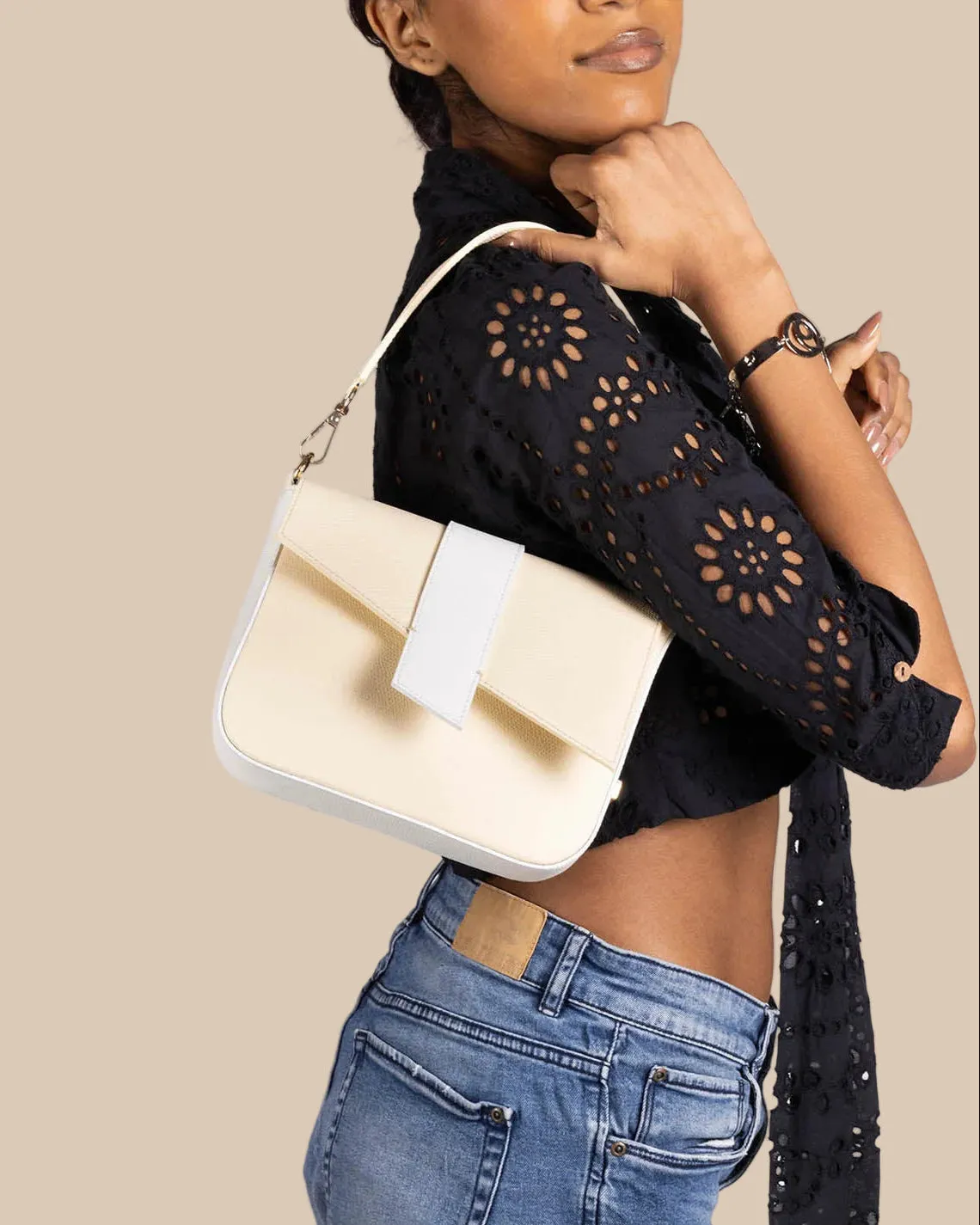 Figus Cherie Medium borsa a mano bicolore