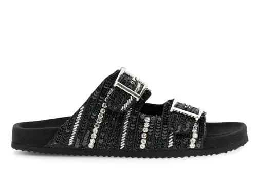 CafèNoir Ciabatta Donna Nero Doppia Fibbia Strass 39