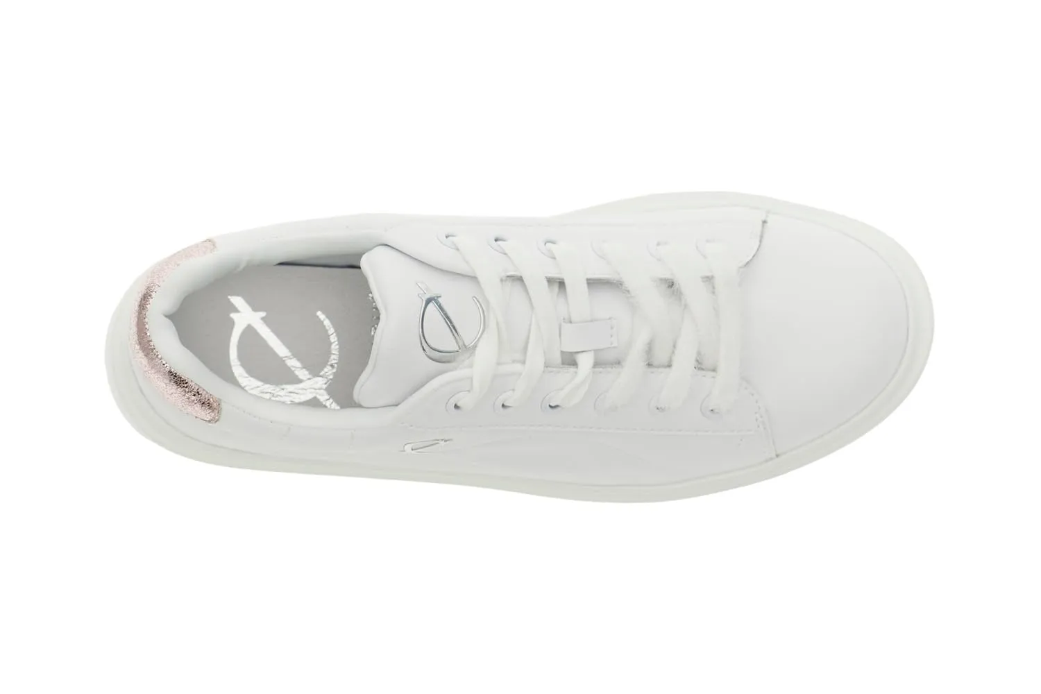 CafèNoir Sneaker Donna Pelle Bianca Onde Taglia 39