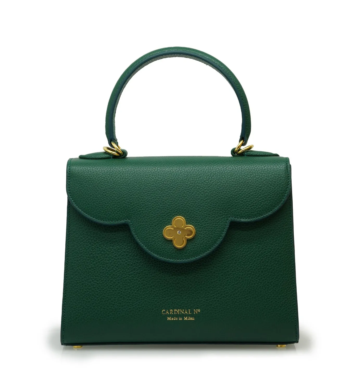 Cardinal Milano First Lady Diamond Borsa Pelle Martellata Verde