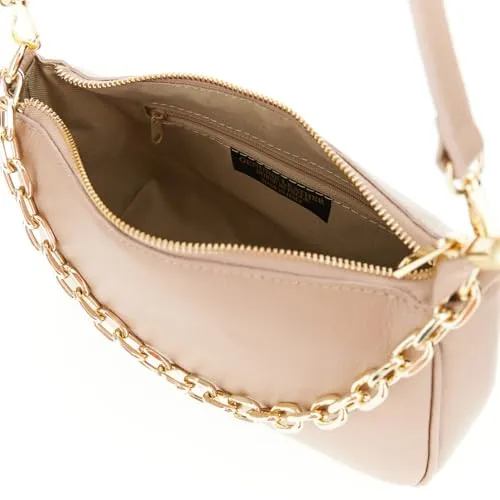 CafèNoir Borsa Tracolla Pelle Catena Dorata Donna
