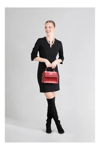 CafèNoir Borsa Mano Pattina Velluto Bordeaux