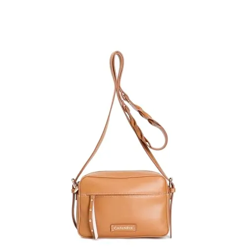 CafèNoir Camera Bag Donna Spallaccio Intrecciato Cuoio