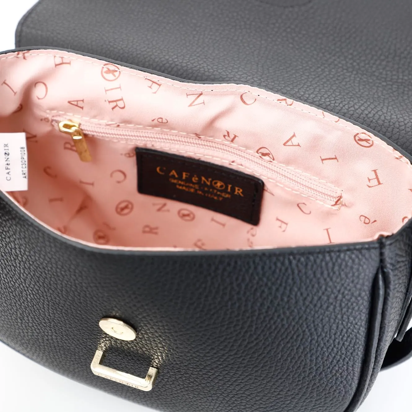 CafèNoir borsa pattina pelle nera calamita