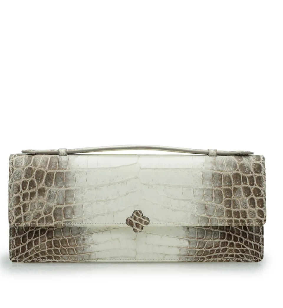 Cardinal Milano Time 22 Himalaya clutch coccodrillo su ordinazione