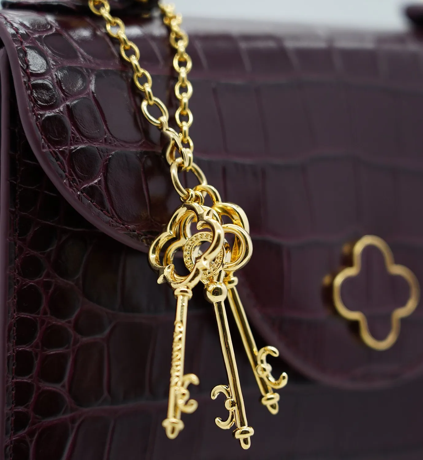 Cardinal Milano charm chiave borsa ottone placcato oro